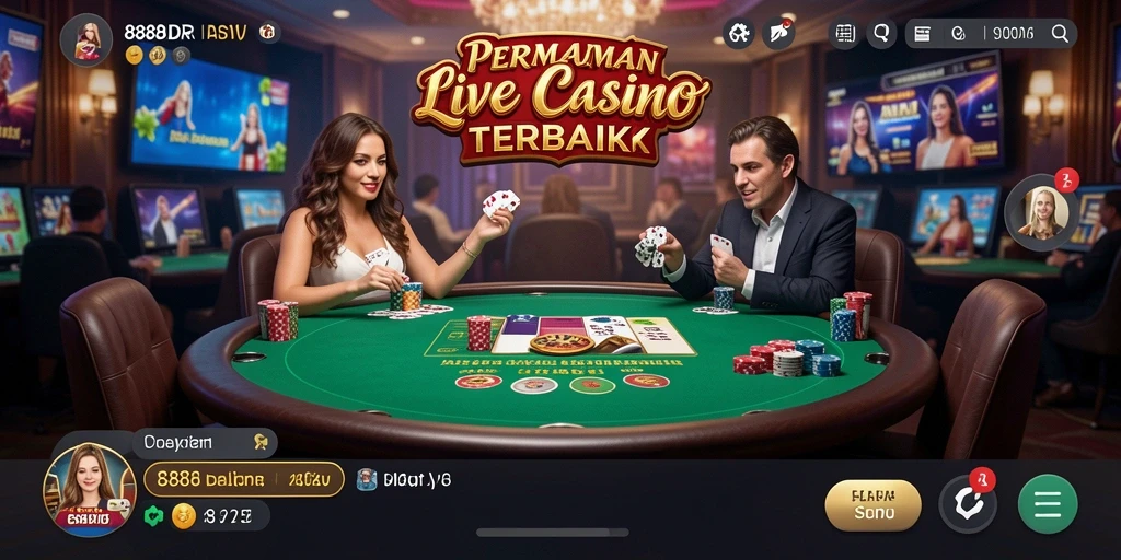 Tampilan gameplay Live Casino yang seru dan interaktif.
