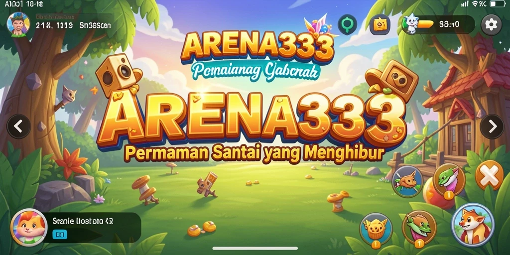 Tampilan seru gameplay ARENA333 yang penuh warna.