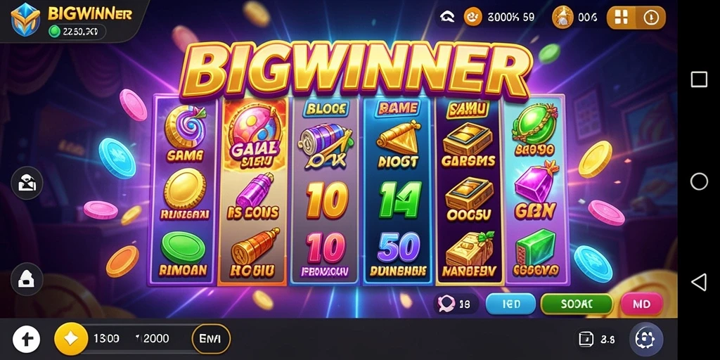 Screenshot BIGWINNER menampilkan gameplay slot yang menarik dan interaktif.