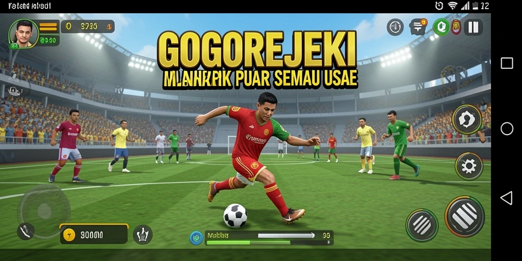 Screenshot gameplay GOGOREJEKI menampilkan aksi olahraga yang mendebarkan.