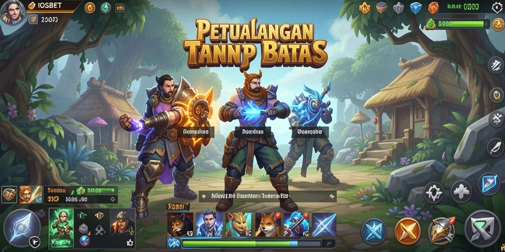 Screenshot menunjukkan aksi seru dalam gameplay RPG IOSBET.