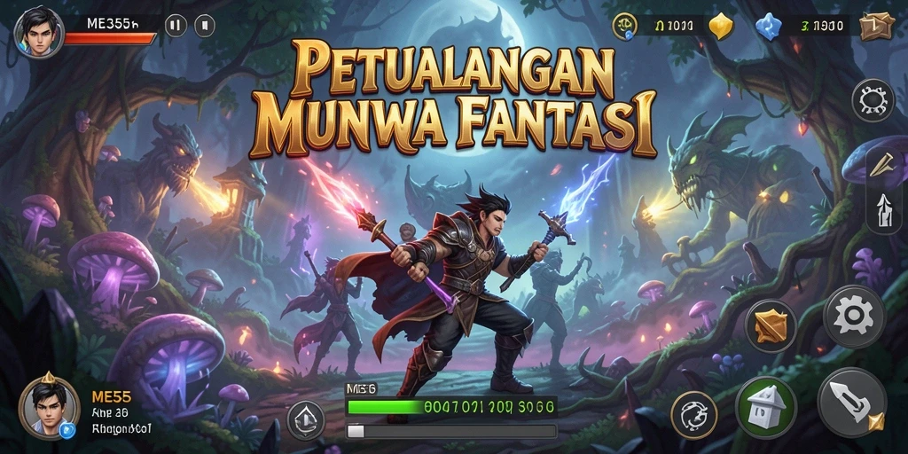Tampilan gameplay ME355 dengan petualangan yang memukau.