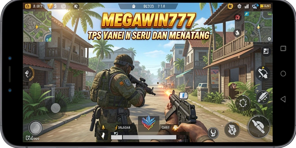 Tampilan gameplay seru dari MEGAWIN777 yang menampilkan aksi TPS.
