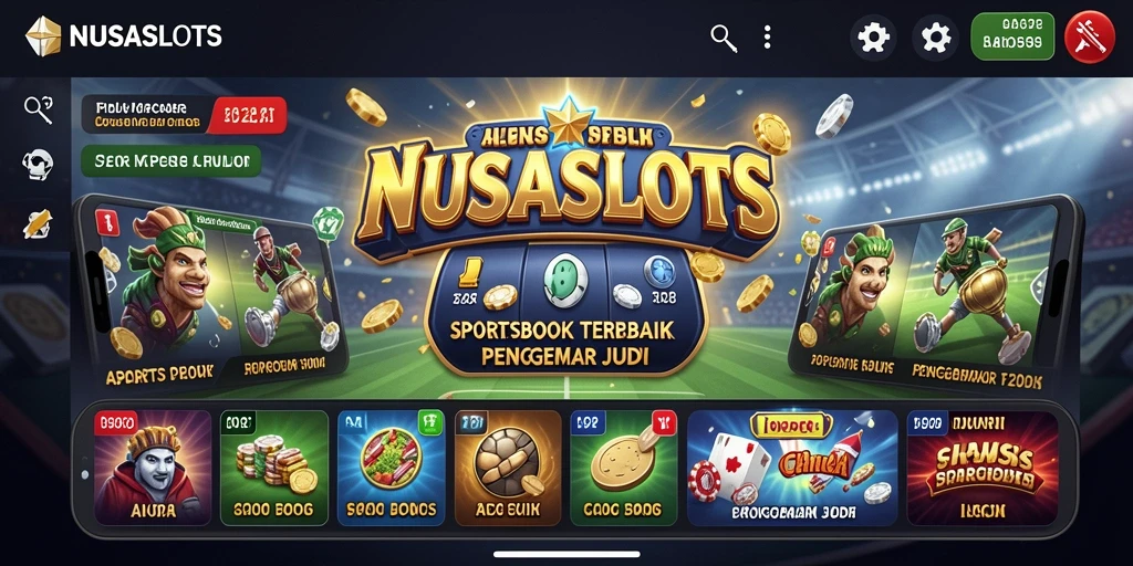 Tampilan antarmuka aplikasi NUSASLOTS yang menarik dan intuitif.