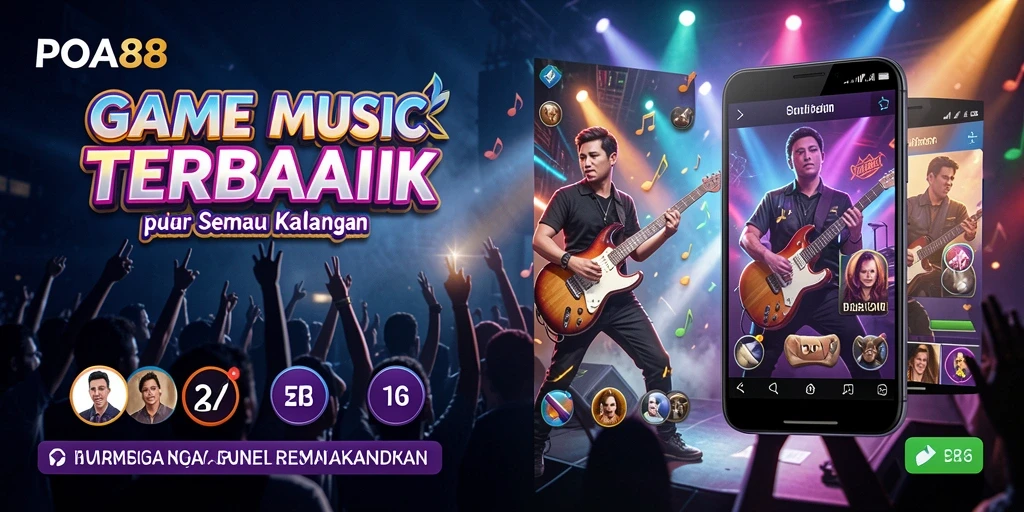 Screenshot gameplay POA88 yang menunjukkan momen bermain musik.