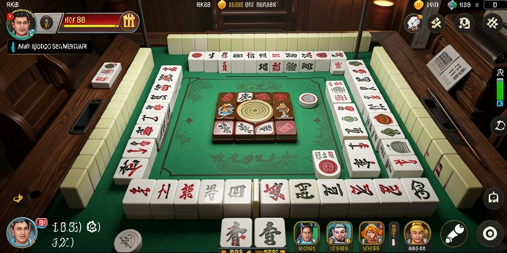Screenshot gameplay Mahjong RK88 dengan tampilan menarik dan tantangan seru.