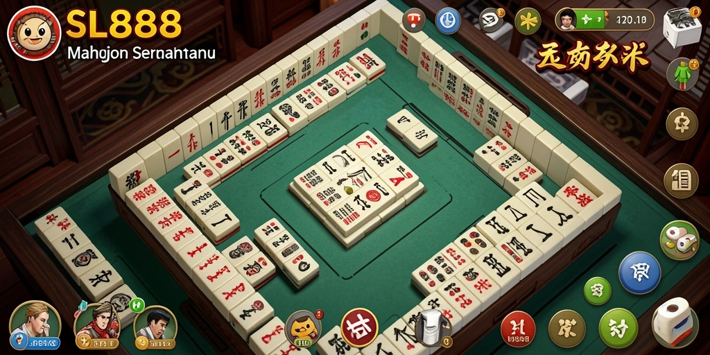 Tampilan gameplay menarik dari permainan Mahjong SL888.